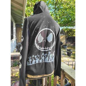 Vintage Disney: Nightmare Before Christmas Motorcycle zip-up hooded sweatshirt: